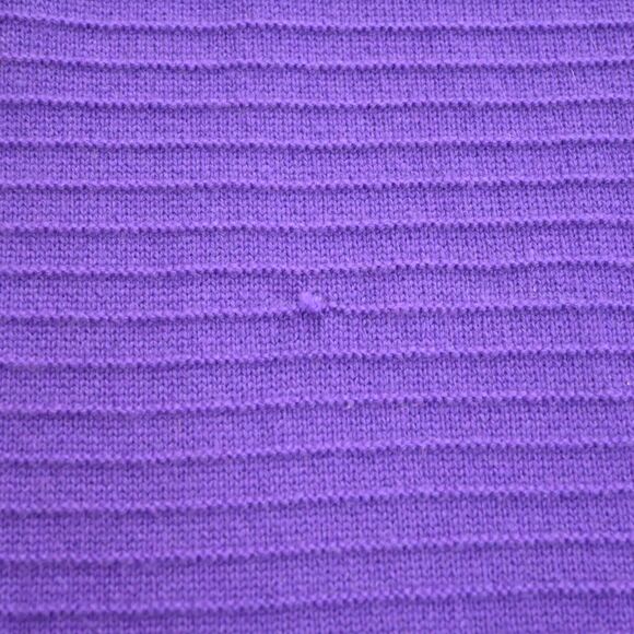 CHANEL Purple Gray Ribbed Knit Fringe Rectangle Scarf - Picture 7 of 14